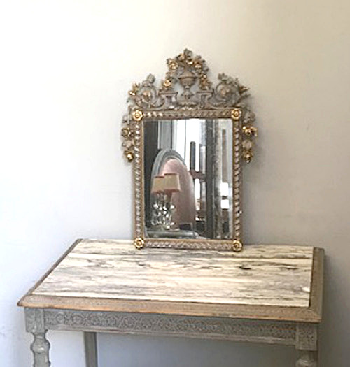 french antique marriage mirror